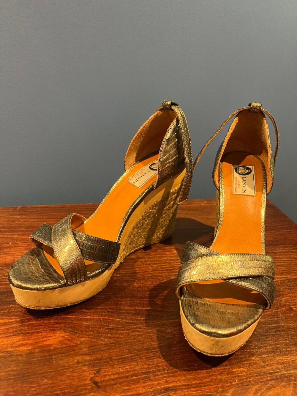 Lanvin Metallic Espadrilles Size 7.5 US